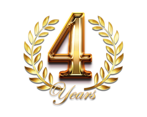 4 years anniversary party invitation poster banner