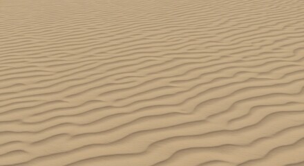 Obraz premium Wavy sand dunes stretch into the horizon with a beige color and flowing patterns