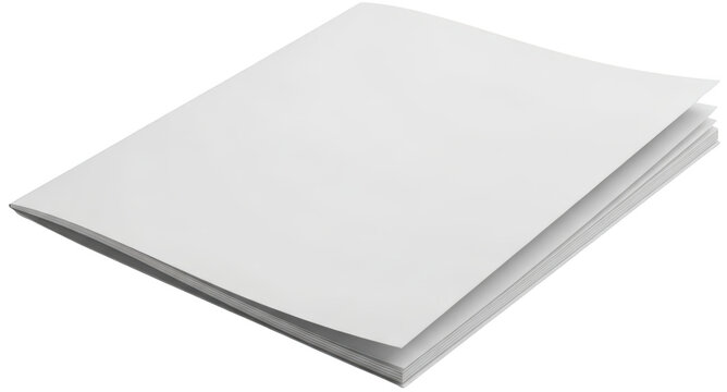 Stack of blank white paper sheets clean pages fanned out isolated on black isolate object stationery material document copy blank space texture plain book