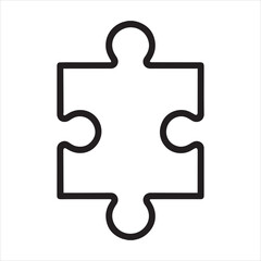 Vector icon of jigsaw puzzle piece
