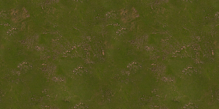 Overhead Natural Land with Grass and Rock Texture Background