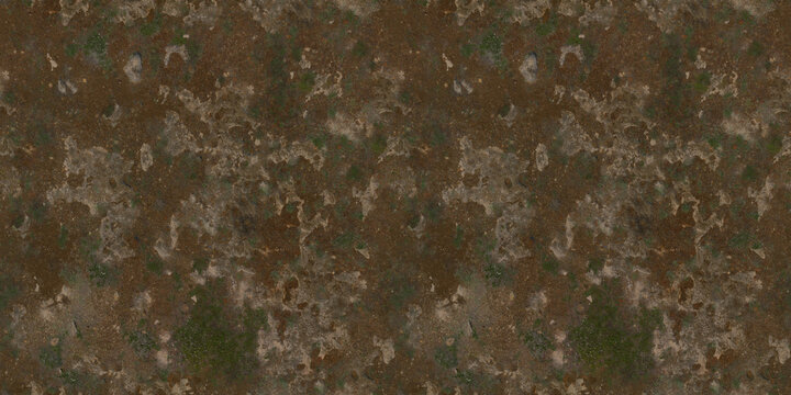 Ground Level Seamless Soil Dirt and Grass Surface Texture Detail