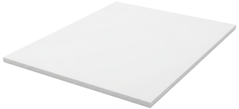 Stack Of Plain White Paper Sheets Viewed At An Angle Against A Transparent Background Isolate Blank Clean Material Object Stationery Surface Texture Graphic