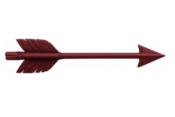 Red arrow pointing right, symbolizing direction, achievement, progress, and various abstract concepts like love or guidance