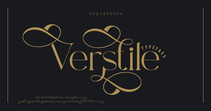 Luxury serif font with delicate curves and stylish ligatures, perfect for high-end branding and packaging
