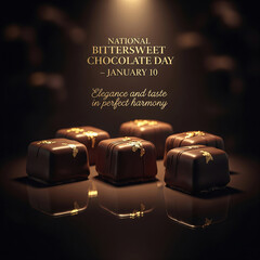 Elegant Bittersweet Chocolate Candies for National Chocolate Day candy confection