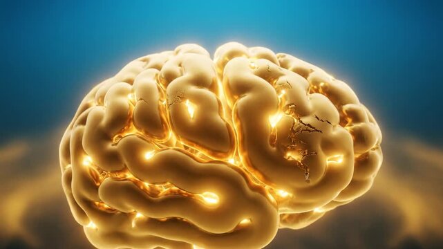 Protecting Brain Health from Cognitive Decline,  Abstract animation visualizing Omega 3 neuroprotective role, strengthening brain cells against cognitive decline and promoting long-term brain health
