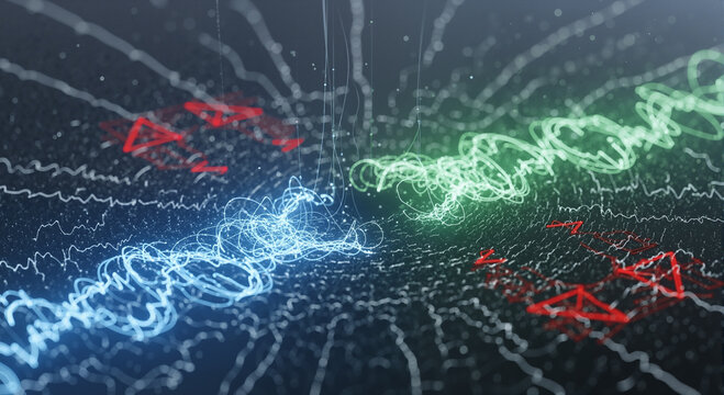 Neon lights abstract digital art