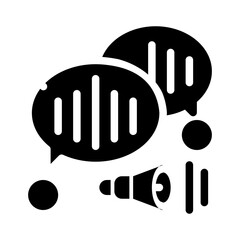 icon voice note with style glyph