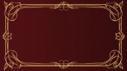 Gold European retro decorative border