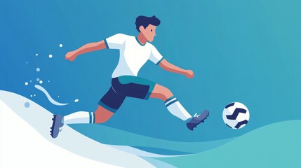 Illustration of dynamic football