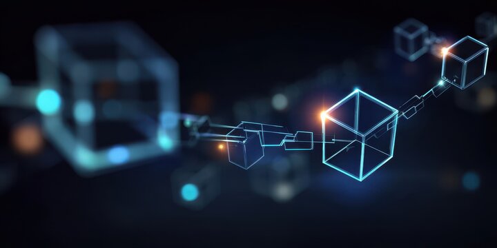 An artistic interpretation of blockchain powered community governance, with radiant collaboration, encrypted document flow, seamless connectivity, and automated compliance protocols