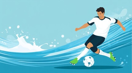 Illustration of dynamic football