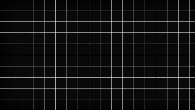 Abstract grid Line, White straight lines on black background. Horizontal grids move background animation loop.