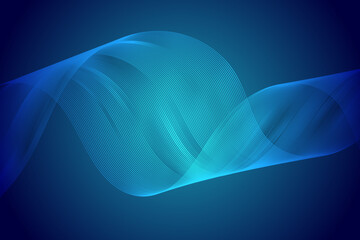 Teal Blue Wave Gradient. Abstract Flowing Energy Pattern with Dark Background and Fluid Motion. Abstract Blue Background with Waves