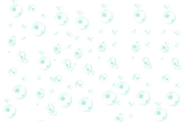 Mint bubbles floating on a transparent background isolated on transparent background