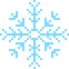 y2k pixel art snowflake winter crystal, retro 8 bit mosaic ornament. Ice seasonal design element,