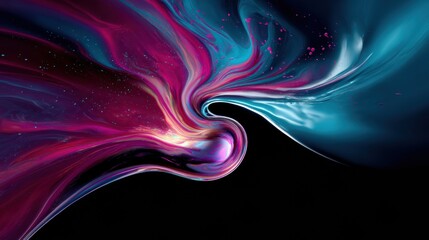 Dynamic abstract swirl artwork digital design colorful patterns modern space visually captivating concept