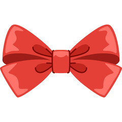 Vibrant Red Bow Accent for Festive Gift Wrapping and Decorations with Transparent Background