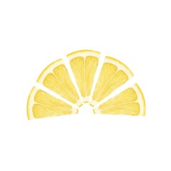 Sliced Lemon Fan Design with Citrus Slices Arranged in a Semicircle for Food, Drink, and Health Concepts &ndash; vector, fruit, ingredient, healthy, fresh