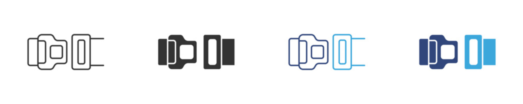 buckle icon set, vector illustration . 