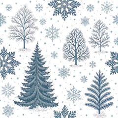 Scandinavian Winter Pattern | Snowflakes & Traditional Nordic Design