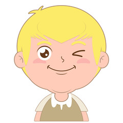 boy playful face cartoon cute