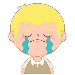 boy crying face cartoon cute