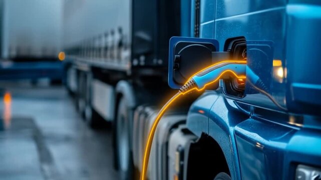 Electric truck charging