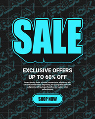 Black Friday Sale retro text effect, editable retro text effect