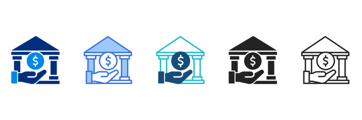 Subsidy Icon Set Multiple Style Vector Illustration 