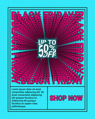 Black Friday Sale retro text effect, editable retro text effect