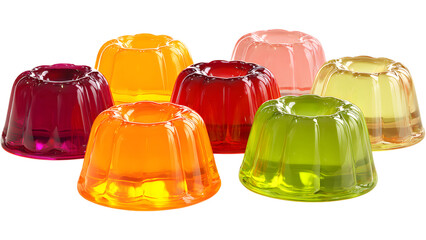 colorful jelly puddings	
