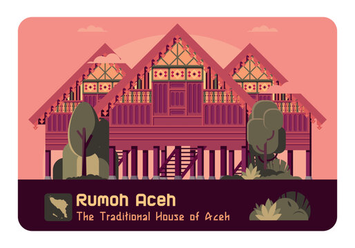 Rumoh Aceh B - The Traditional House of Aceh - Indonesian Traditional House