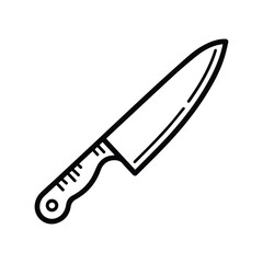 Knife outline coloring book page vector and illustration line art