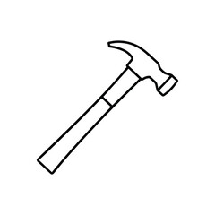 hammer outline coloring book page vector and illustration line art