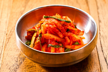 Korean-style chili radish strips