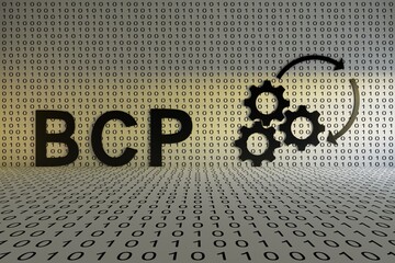 BCP concept text sunlight 3D illustration
