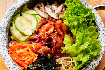 Korean stone pot bibimbap