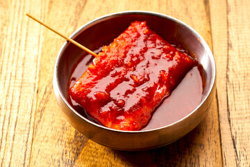 Korean Spicy Rice Cake Skewers