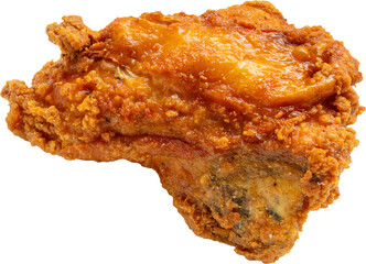 crispy fried chicken isolated on white background