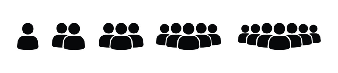 User icon set. Set of User profile, business people  symbol - Vector 