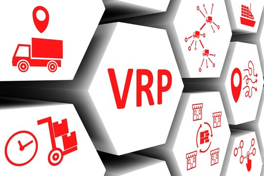 VRP concept cell background 3d illustration