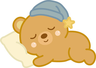 Cartoon Bear sleeping