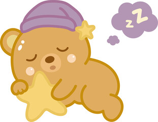 Cartoon Bear sleeping