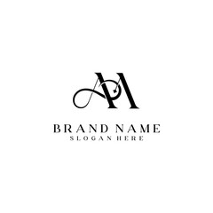 Modern Creative AA Logo Design. initial icon Based Monogram and Letters in Luxury vector