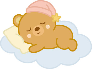Cartoon Bear sleeping