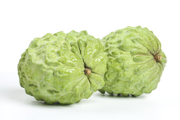 Fresh Custard Apples Sugar Apples Taiwan Tropical Exotic Fruit White Background