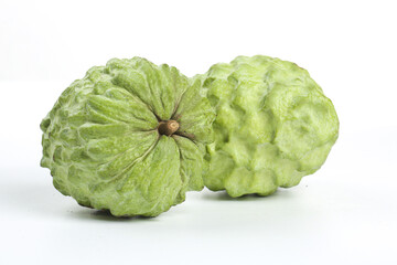Fresh Custard Apple Sugar Apple Tropical Fruits Isolated White Background