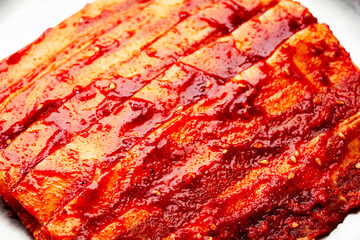 Marinated pork belly